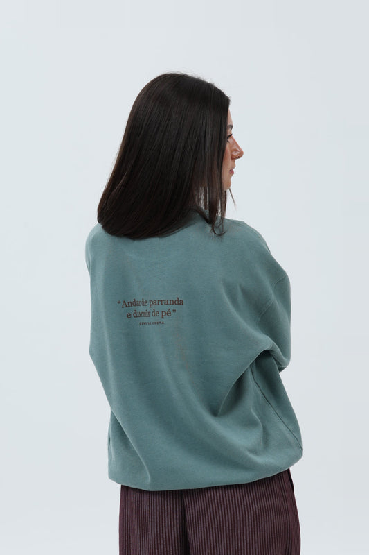 SUDADERA VERDE/MARRÓN "VIVIR NA CORUÑA"
