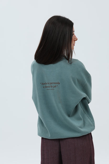 SUDADERA VERDE/MARRÓN "VIVIR NA CORUÑA"