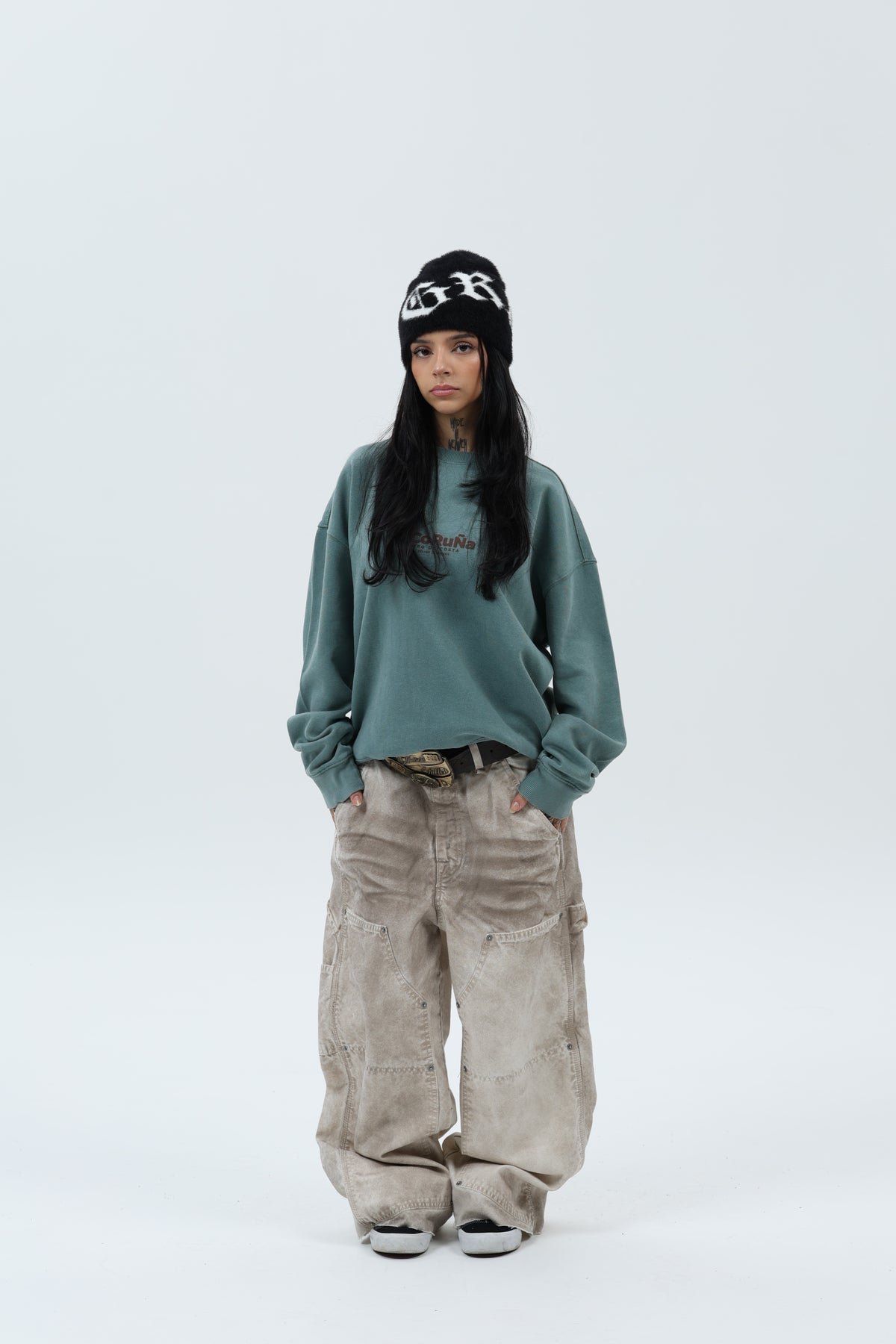 SUDADERA VERDE/MARRÓN "A CORUÑA"