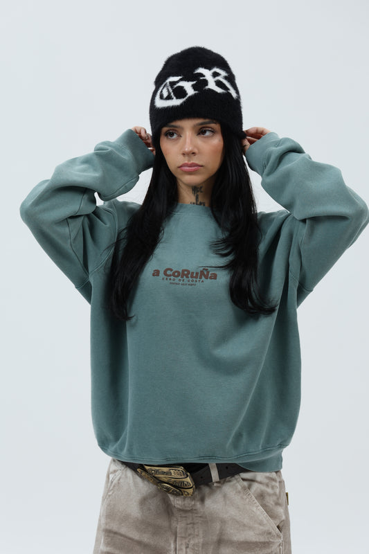 SUDADERA VERDE/MARRÓN "A CORUÑA"