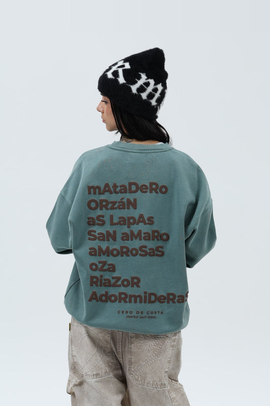SUDADERA VERDE/MARRÓN "A CORUÑA"