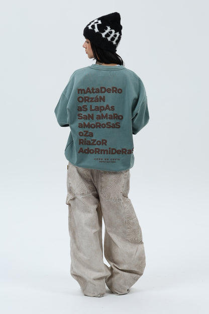 SUDADERA VERDE/MARRÓN "A CORUÑA"