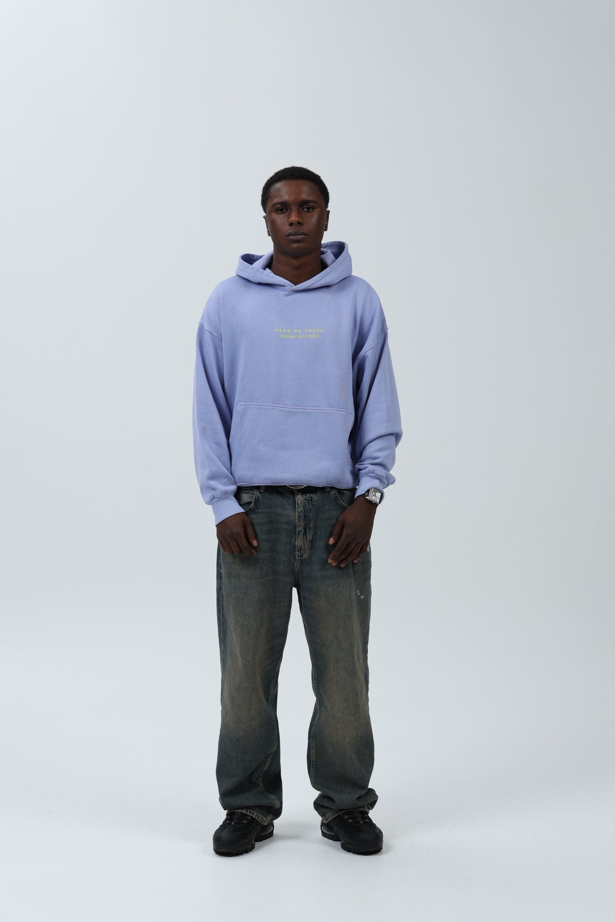 SUDADERA LILA-TIZA/VERDE "VILAGARCÍA" CON CAPUCHA