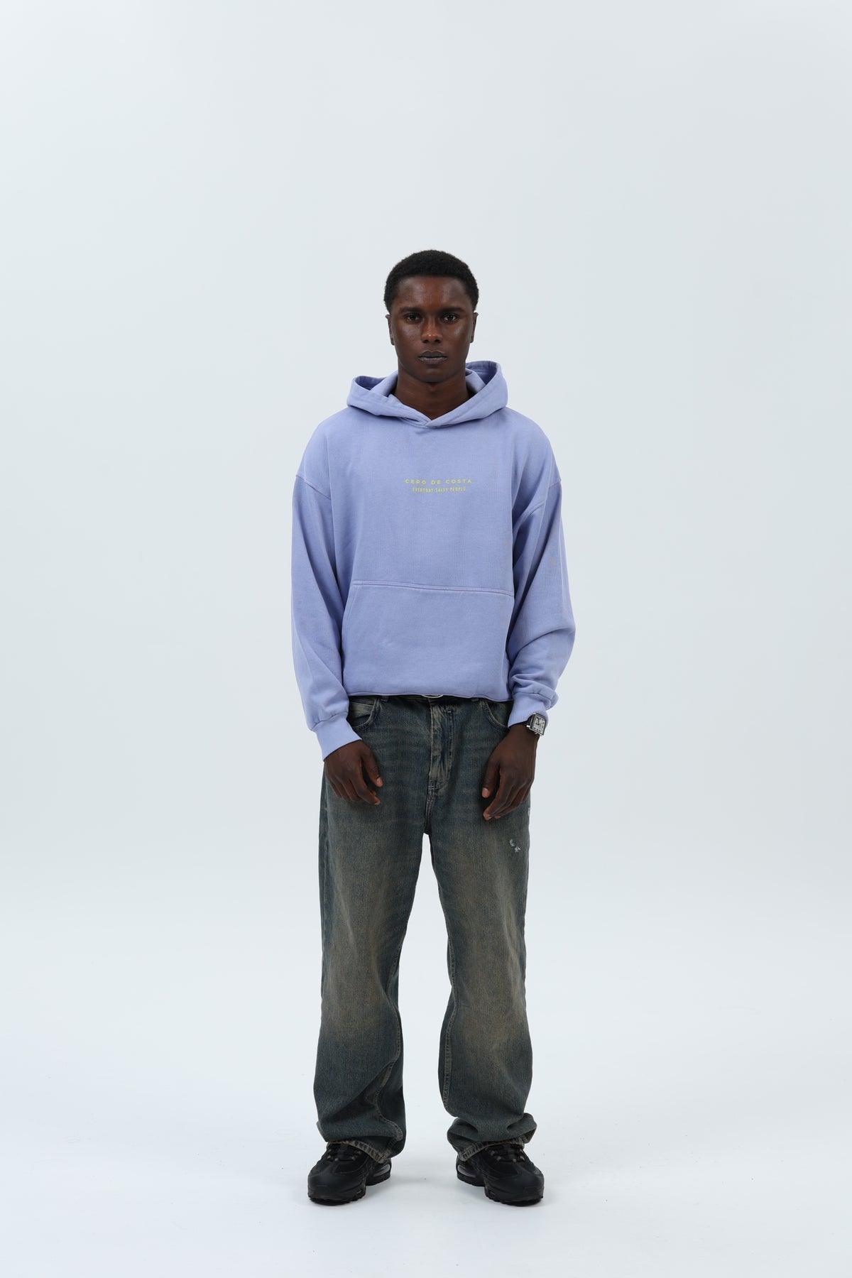 SUDADERA LILA-TIZA/VERDE "VILAGARCÍA" CON CAPUCHA