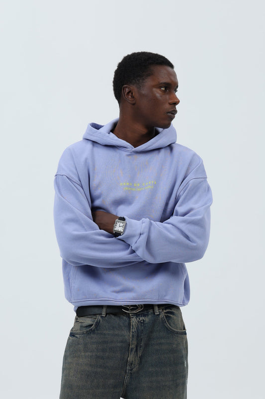SUDADERA LILA-TIZA/VERDE "VILAGARCÍA" CON CAPUCHA