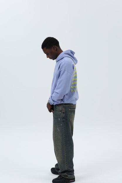 SUDADERA LILA-TIZA/VERDE "VILAGARCÍA" CON CAPUCHA