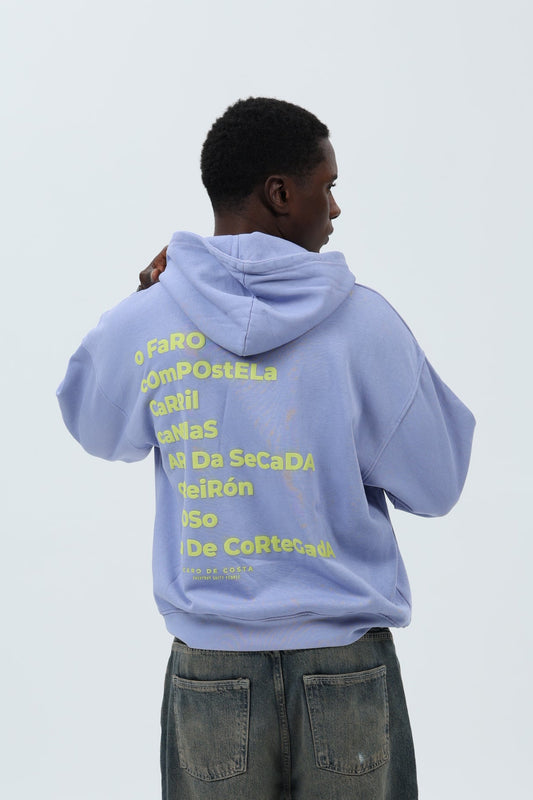 SUDADERA LILA-TIZA/VERDE "VILAGARCÍA" CON CAPUCHA