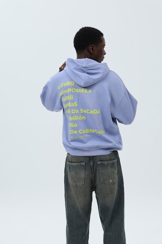 SUDADERA LILA-TIZA/VERDE "VILAGARCÍA" CON CAPUCHA