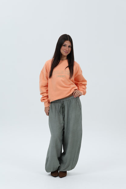 SUDADERA CORAL/VERDE "MORRIÑA" CORTA – foto 1