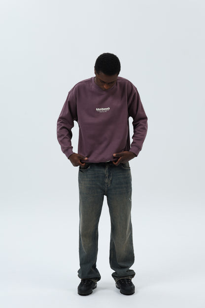 SUDADERA BERENJENA/CREMA "SANXENXO" – foto 1
