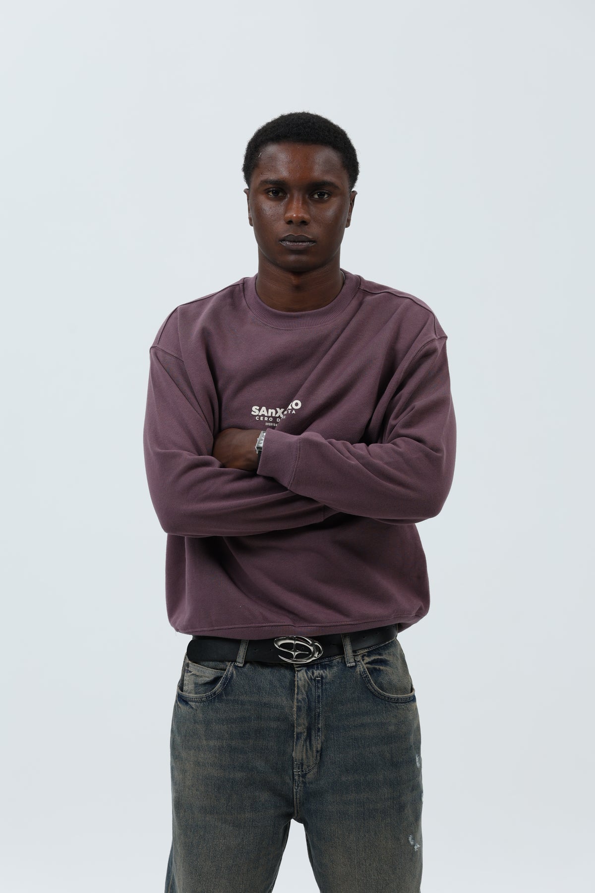 SUDADERA BERENJENA/CREMA "SANXENXO" – foto 3
