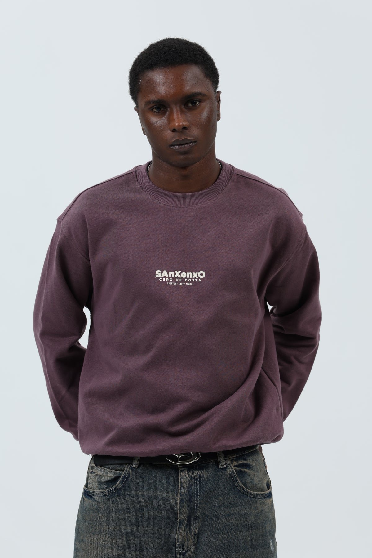 SUDADERA BERENJENA/CREMA "SANXENXO" – foto 4