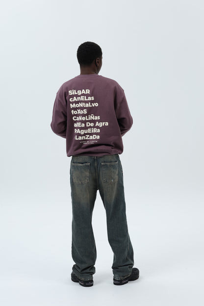SUDADERA BERENJENA/CREMA "SANXENXO" – foto 2