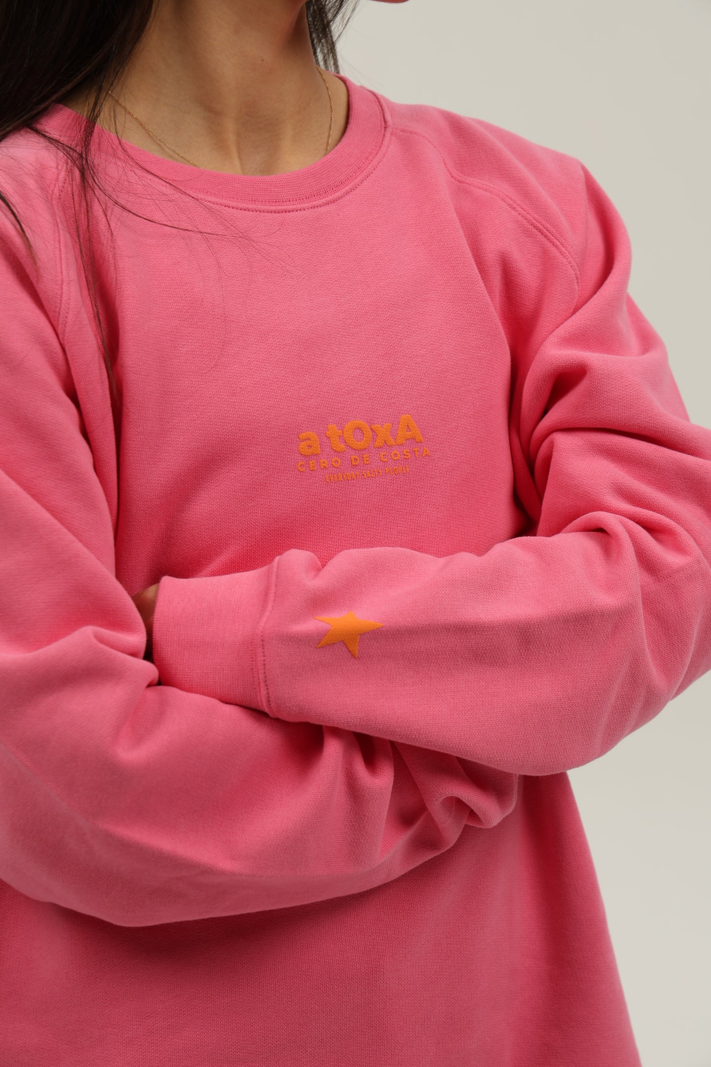 SUDADERA FUCSIA/NARANJA "ILLA DA TOXA"