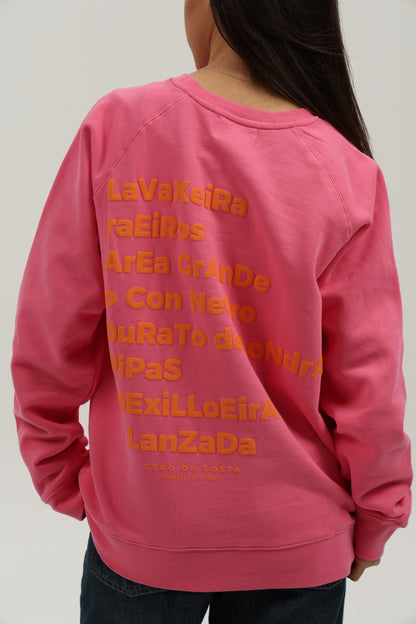 SUDADERA FUCSIA/NARANJA "ILLA DA TOXA"