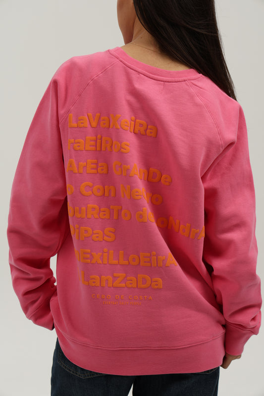 SUDADERA FUCSIA/NARANJA "ILLA DA TOXA"