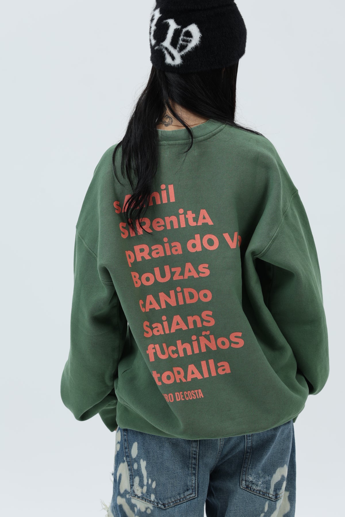 SUDADERA VERDE-LAVADO/CORAL "VIGO" – foto 6