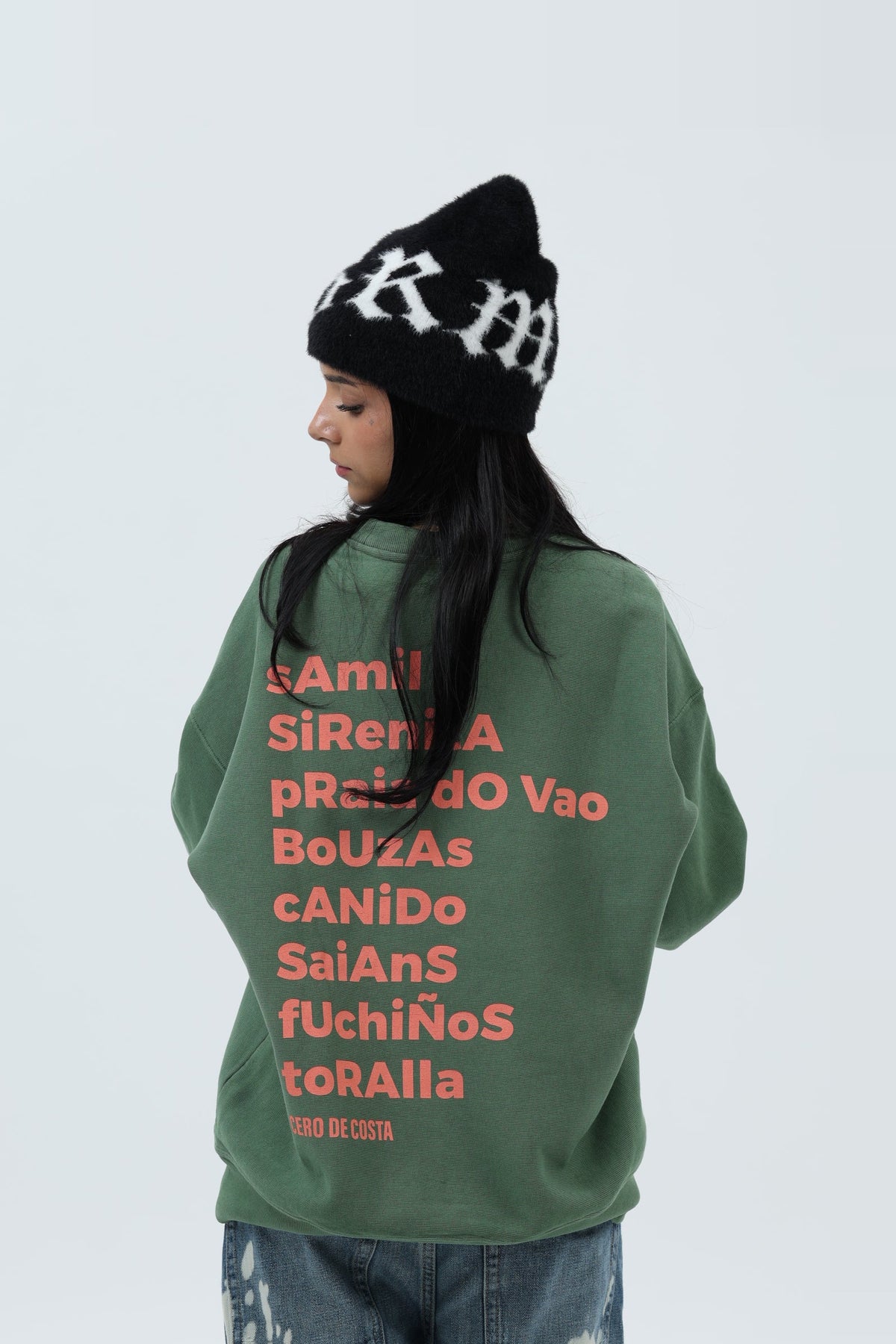 SUDADERA VERDE-LAVADO/CORAL "VIGO" – foto 7