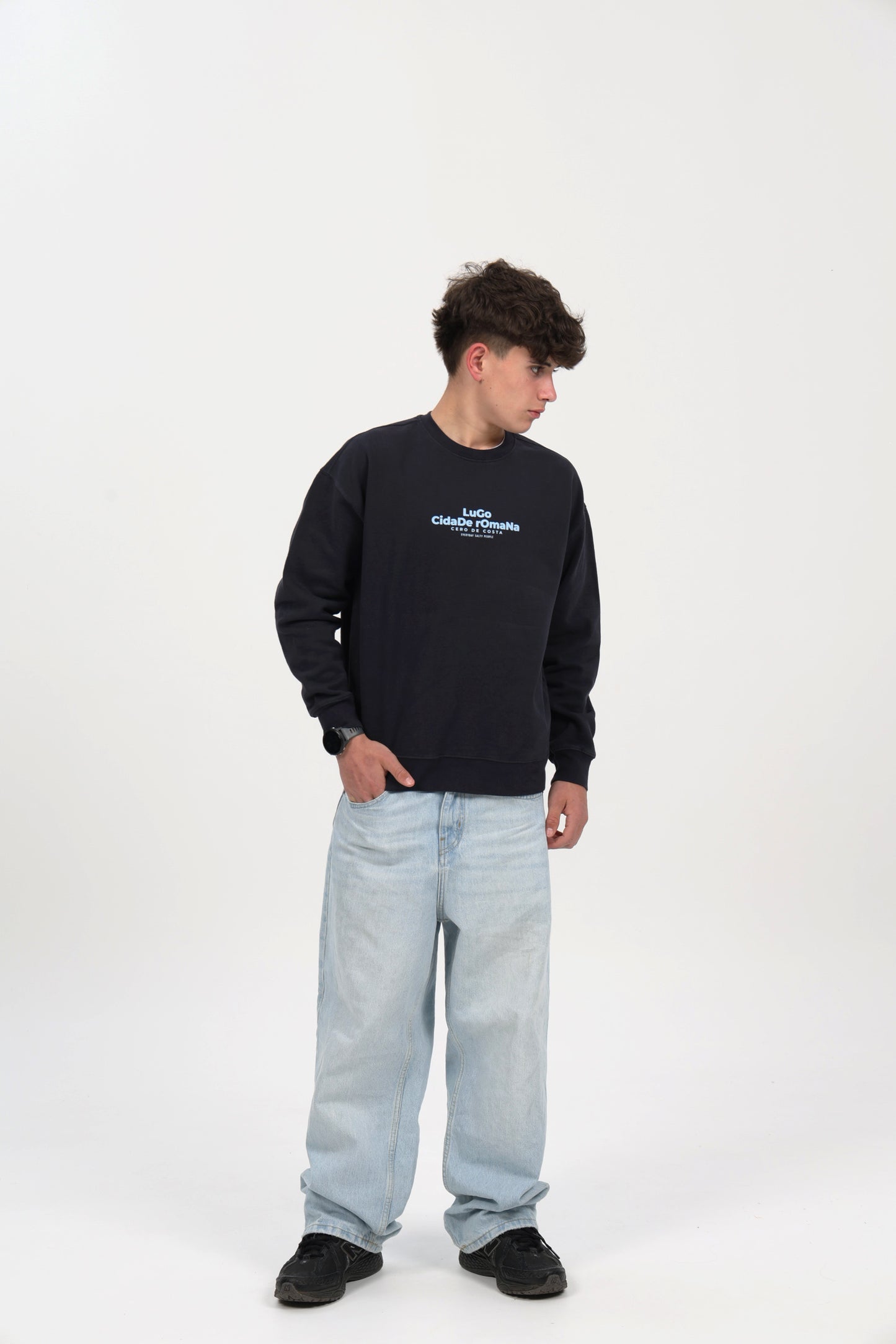 SUDADERA ANTRACITA-O/CELESTE "LUGO CIDADE ROMANA"