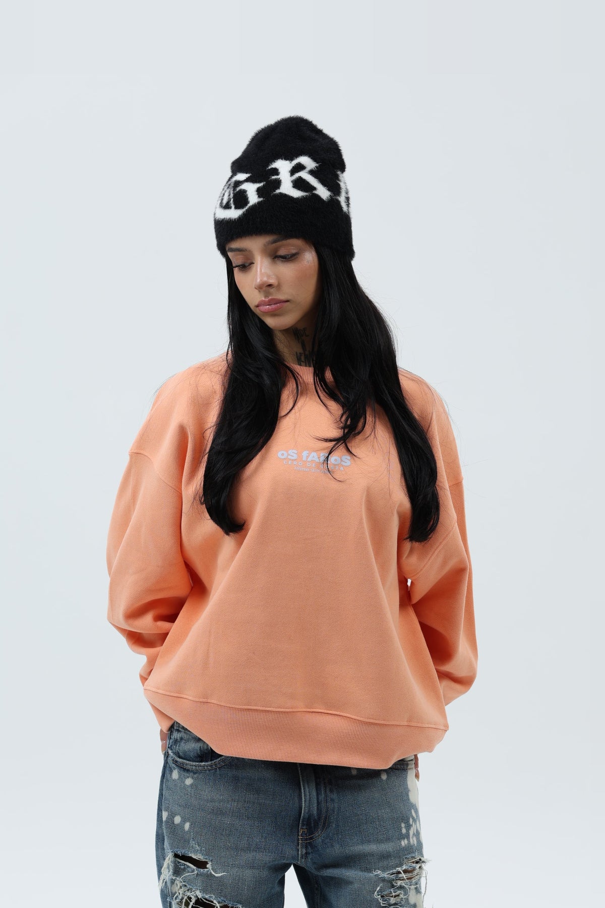 SUDADERA CORAL/CREMA "OS FAROS" CORTA – foto 3