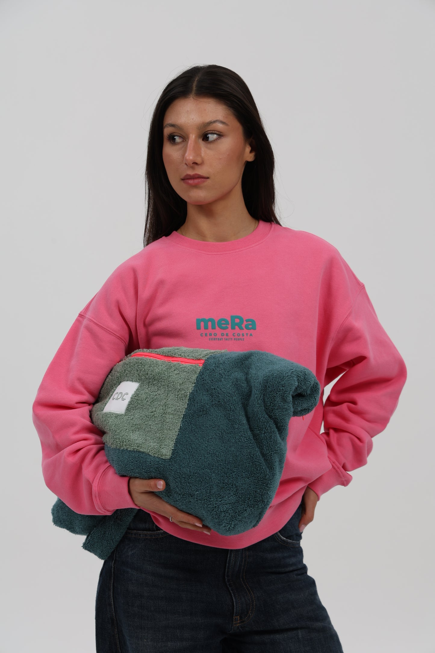 SUDADERA FUCSIA/AZUL "MERA"