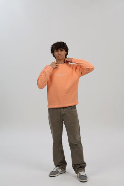 SUDADERA MELOCOTÓN/BEIGE "VIGO"