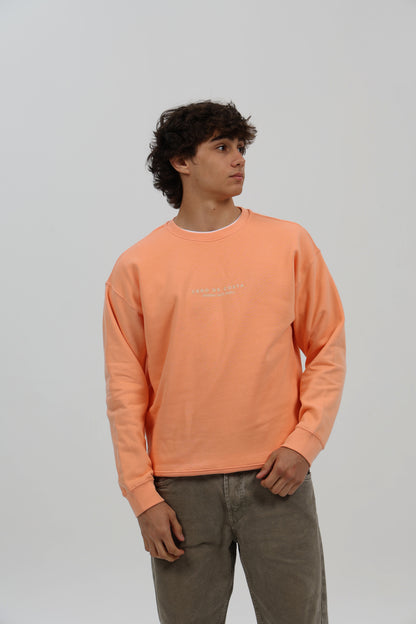 SUDADERA MELOCOTÓN/BEIGE "VIGO"