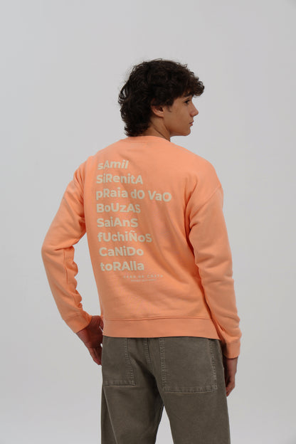 SUDADERA MELOCOTÓN/BEIGE "VIGO"