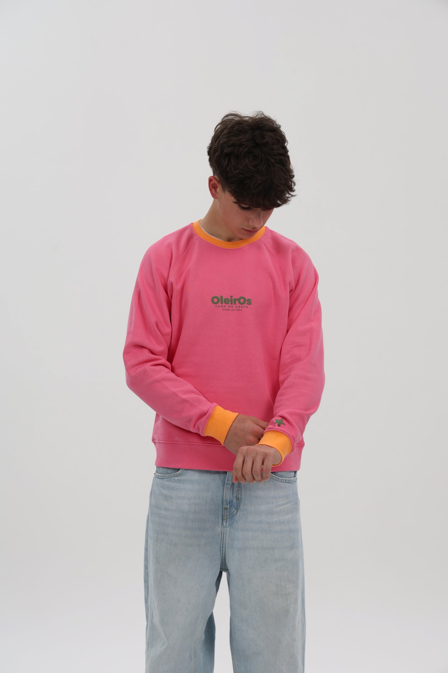 SUDADERA FUCSIA-RIPN/VERDE "OLEIROS"