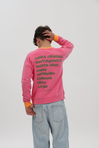 SUDADERA FUCSIA-RIPN/VERDE "OLEIROS"