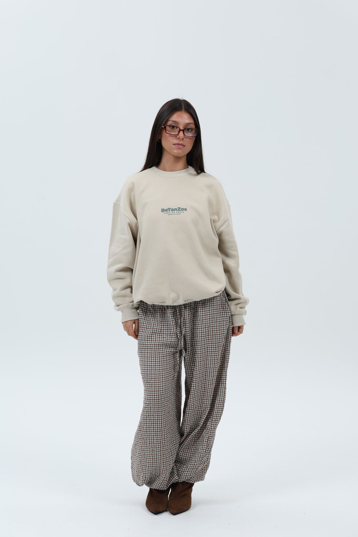 SUDADERA CREMA/VERDE "BETANZOS" – foto 1