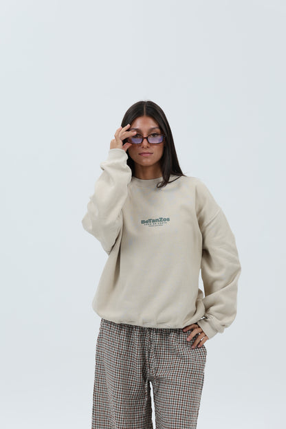 SUDADERA CREMA/VERDE "BETANZOS" – foto 3