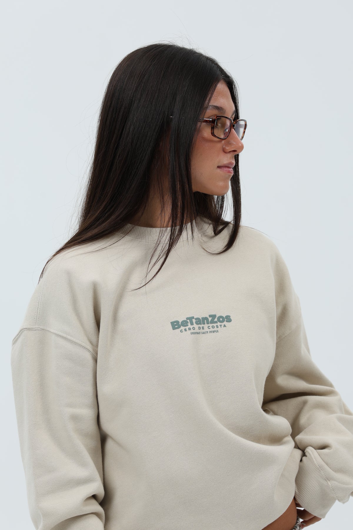SUDADERA CREMA/VERDE "BETANZOS" – foto 5