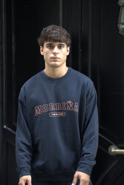 SUDADERA ANTRACITA/NARANJA-FLÚOR "MORRIÑA"
