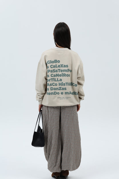 SUDADERA CREMA/VERDE "BETANZOS" – foto 2