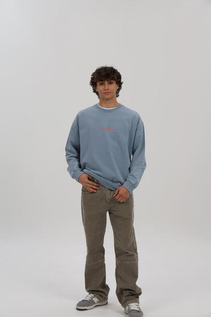 SUDADERA AZUL-LAVADO/ROSA "SANXENXO"