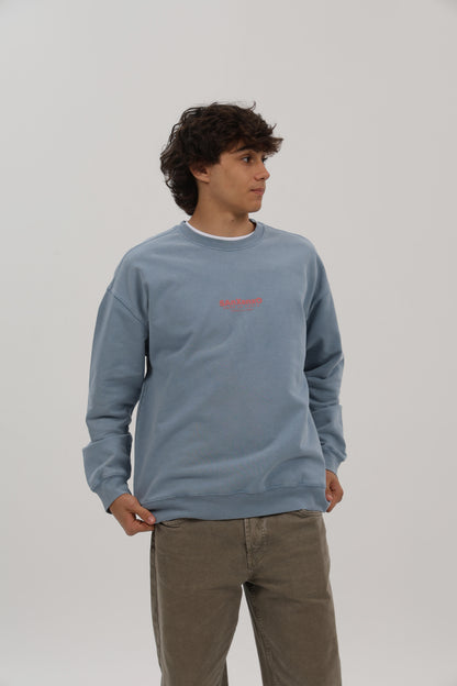 SUDADERA AZUL-LAVADO/ROSA "SANXENXO"