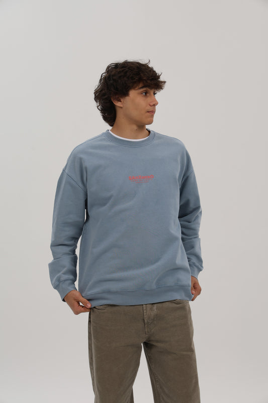SUDADERA AZUL-LAVADO/ROSA "SANXENXO"