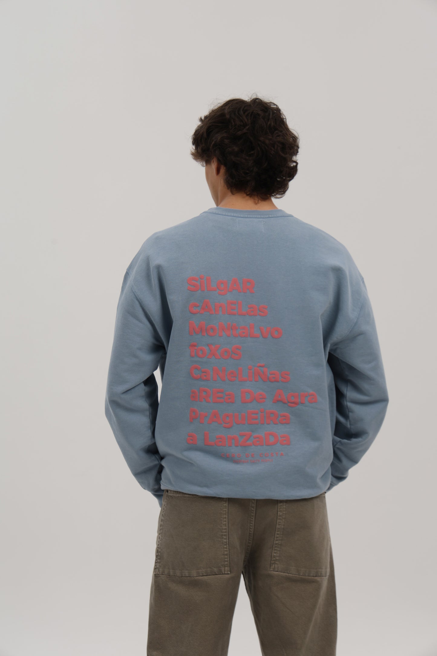 SUDADERA AZUL-LAVADO/ROSA "SANXENXO"
