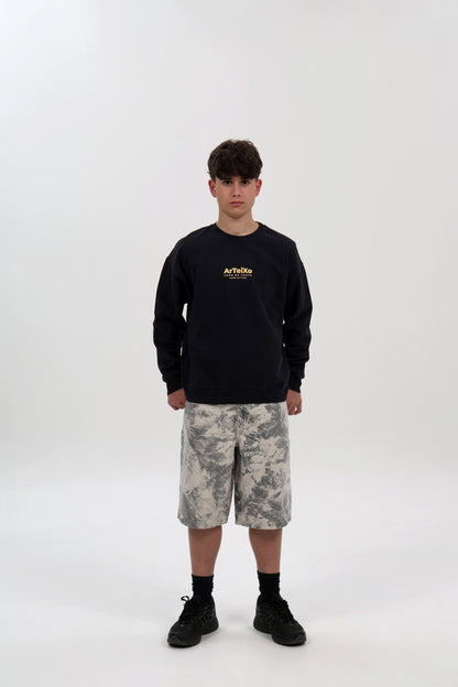 SUDADERA ANTRACITA-O/BEIGE "ARTEIXO"