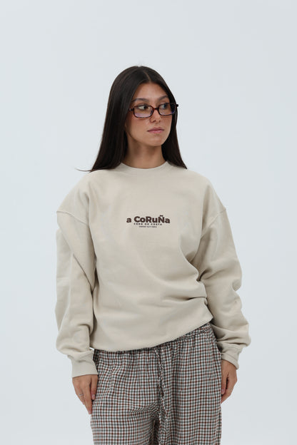 SUDADERA CREMA/MARRÓN "A CORUÑA" – foto 5