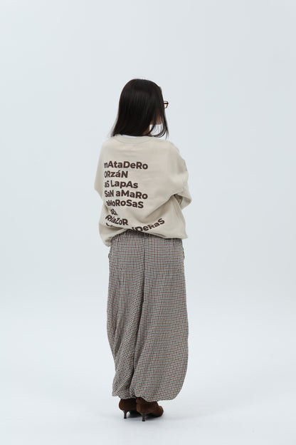SUDADERA CREMA/MARRÓN "A CORUÑA" – foto 2
