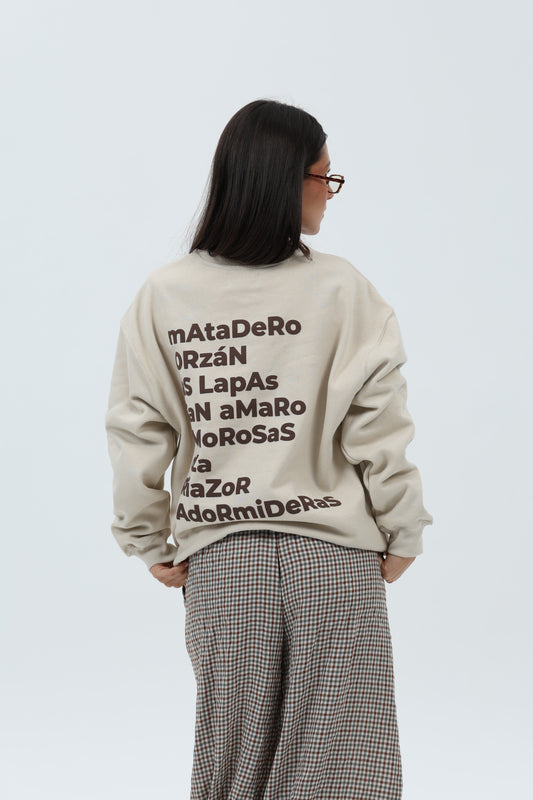 SUDADERA CREMA/MARRÓN "A CORUÑA" – foto 8