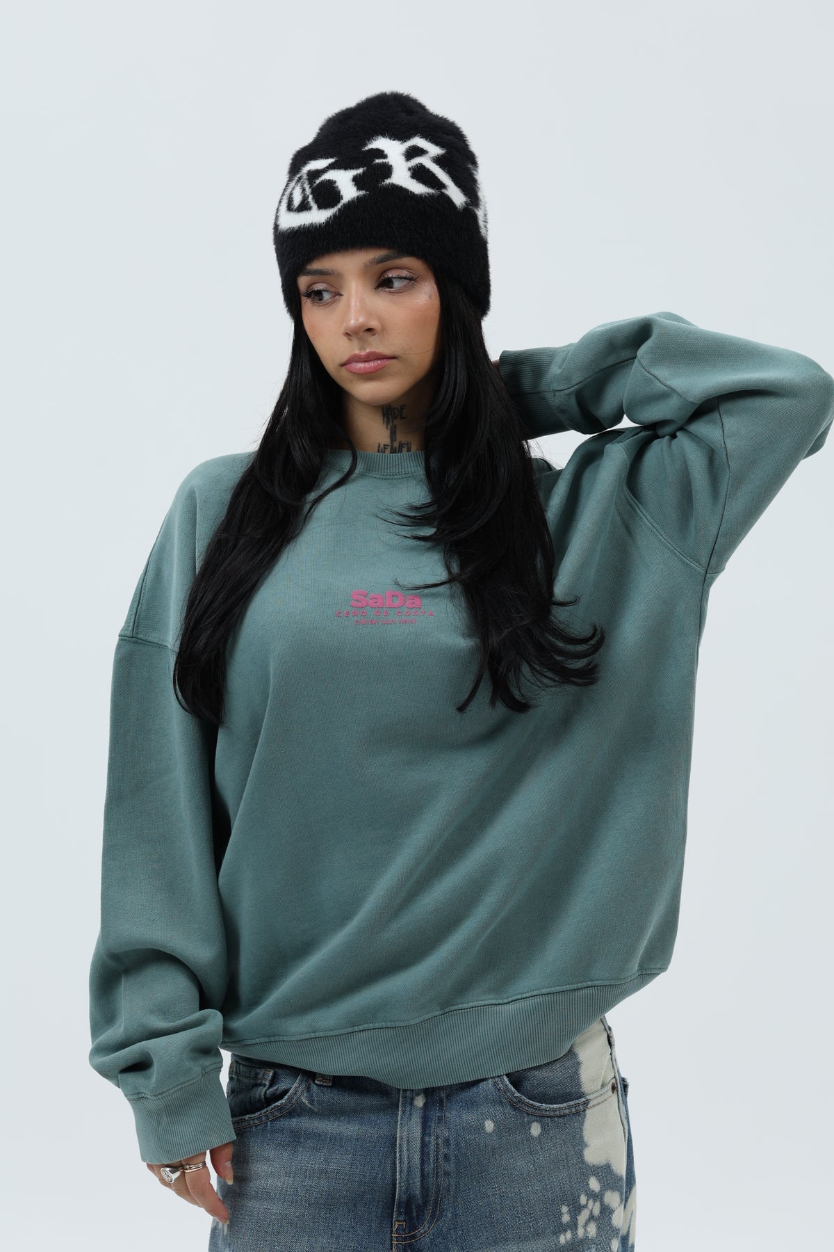 SUDADERA VERDE/ROSA "SADA" – foto 5