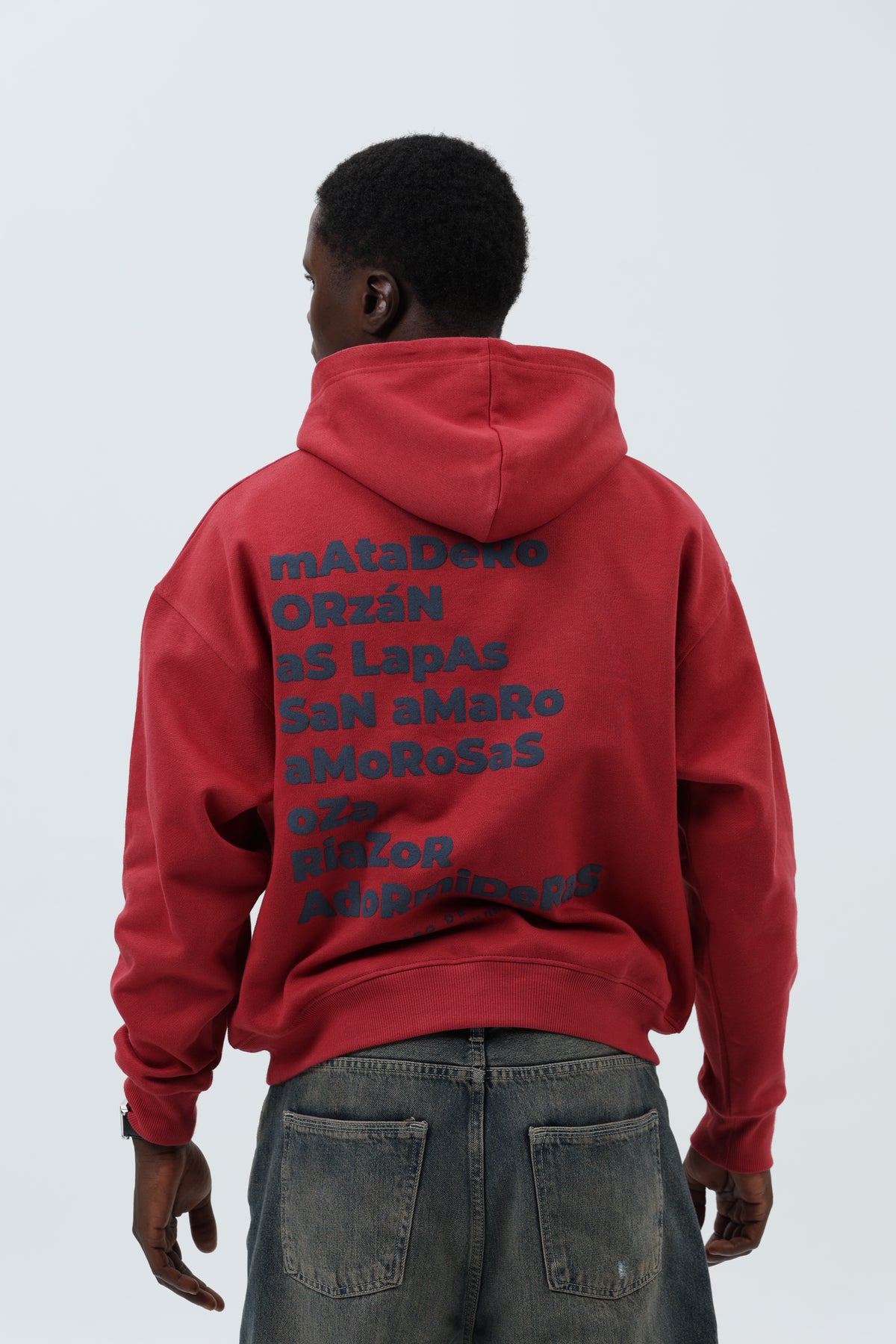 SUDADERA GRANATE/MARINO "A CORUÑA" CON CAPUCHA – foto 6