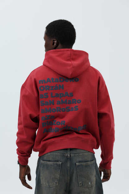 SUDADERA GRANATE/MARINO "A CORUÑA" CON CAPUCHA – foto 6