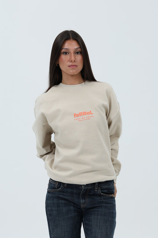SUDADERA CREMA/ROSA "FERROL" – foto 3