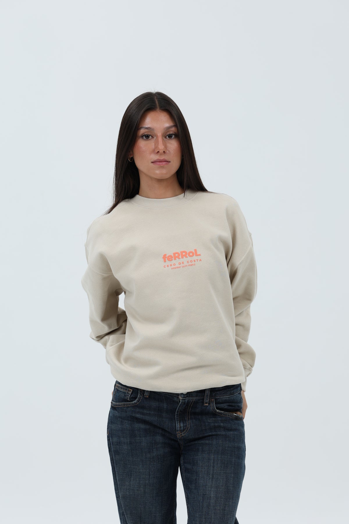 SUDADERA CREMA/ROSA "FERROL" – foto 3