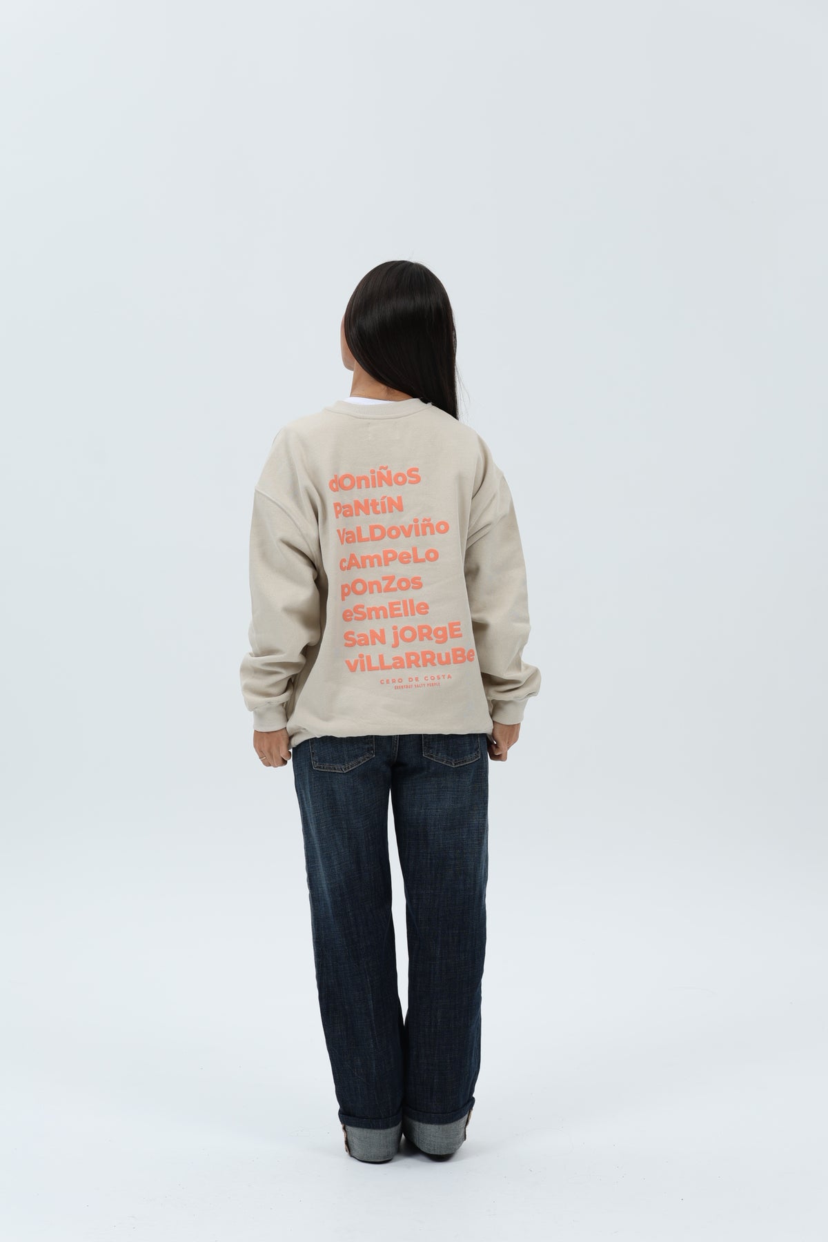 SUDADERA CREMA/ROSA "FERROL" – foto 2