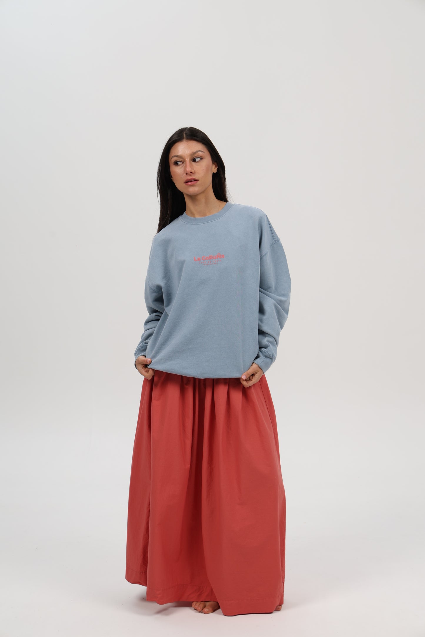 SUDADERA AZUL-LAVADO/LILA "LA CORUÑA"